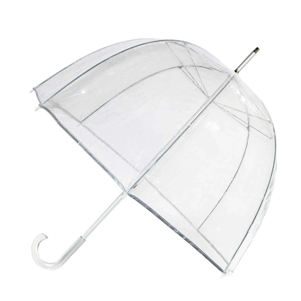 Customized Logo  Transparent Banana Prints Signature Clear Bubble Umbrella Dome