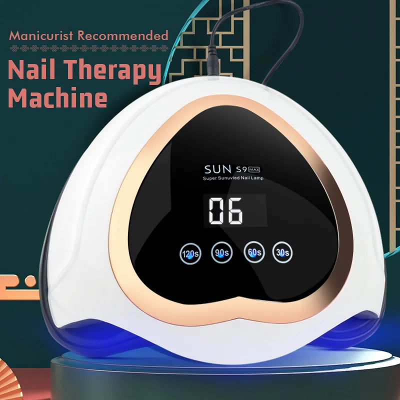 C446 SAFENG SUN S9 MAX Professional 220W UV Led Nail Lamp Nail Polish Fast Drying Nail Dryer Machine With 4 Timers
