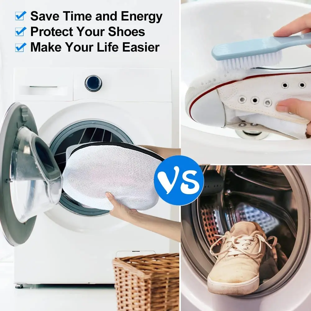 Custom Shoe Washing Bag Mesh Shoe Laundry Bags With Zip Closure For Sneakers, Running Shoes, Socks, Bras