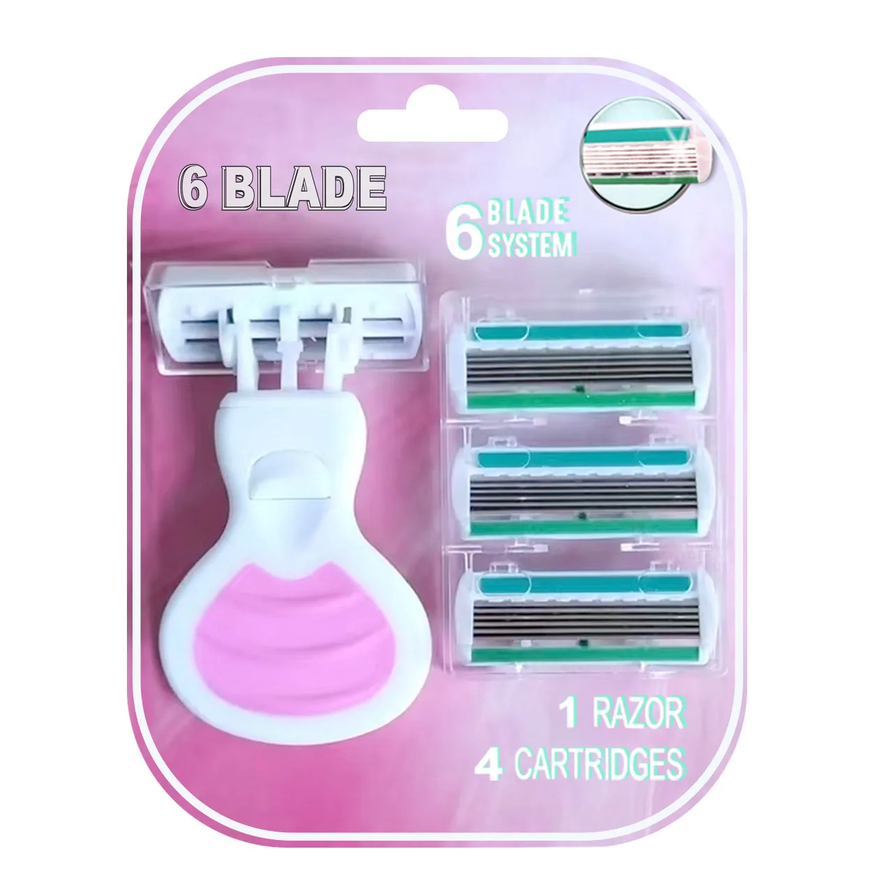 Best Selling Portable Razor for Women Six Blade with 6 Blades for Face Body Shaving and Underarm Use