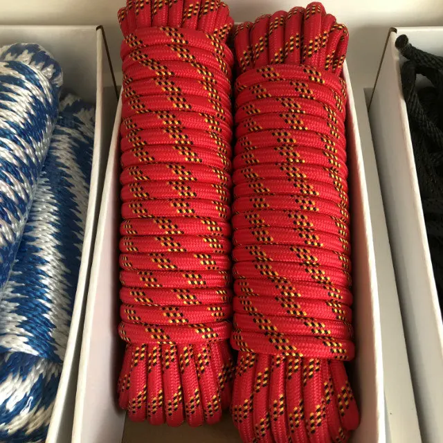 white yellow color 18 20 22 mm 220m double braided pp mooring polypropylene rope marine  rolls of 220 mts for ship accessory