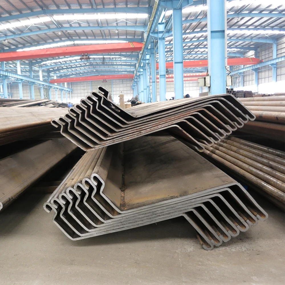 Hot sale 12m length cold formed z type steel sheet piling pile for water control solution