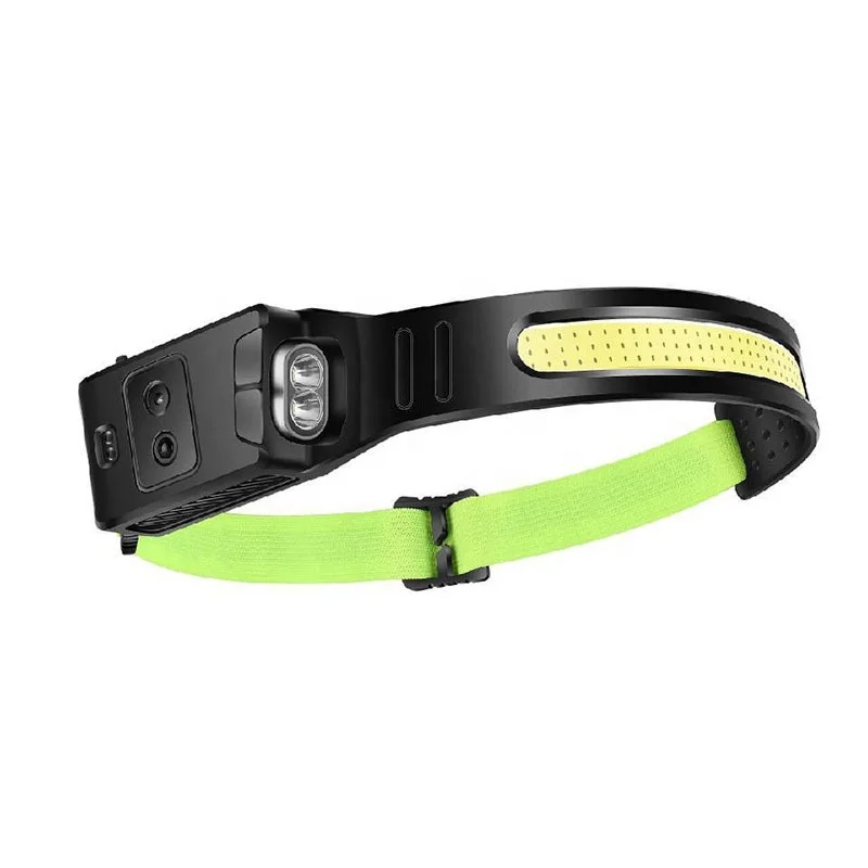Rechargeable Super Bright LED Head Light Motion Sensor Headlamp Flashlight 2 COB 5 Modes Lightweight light for fishing