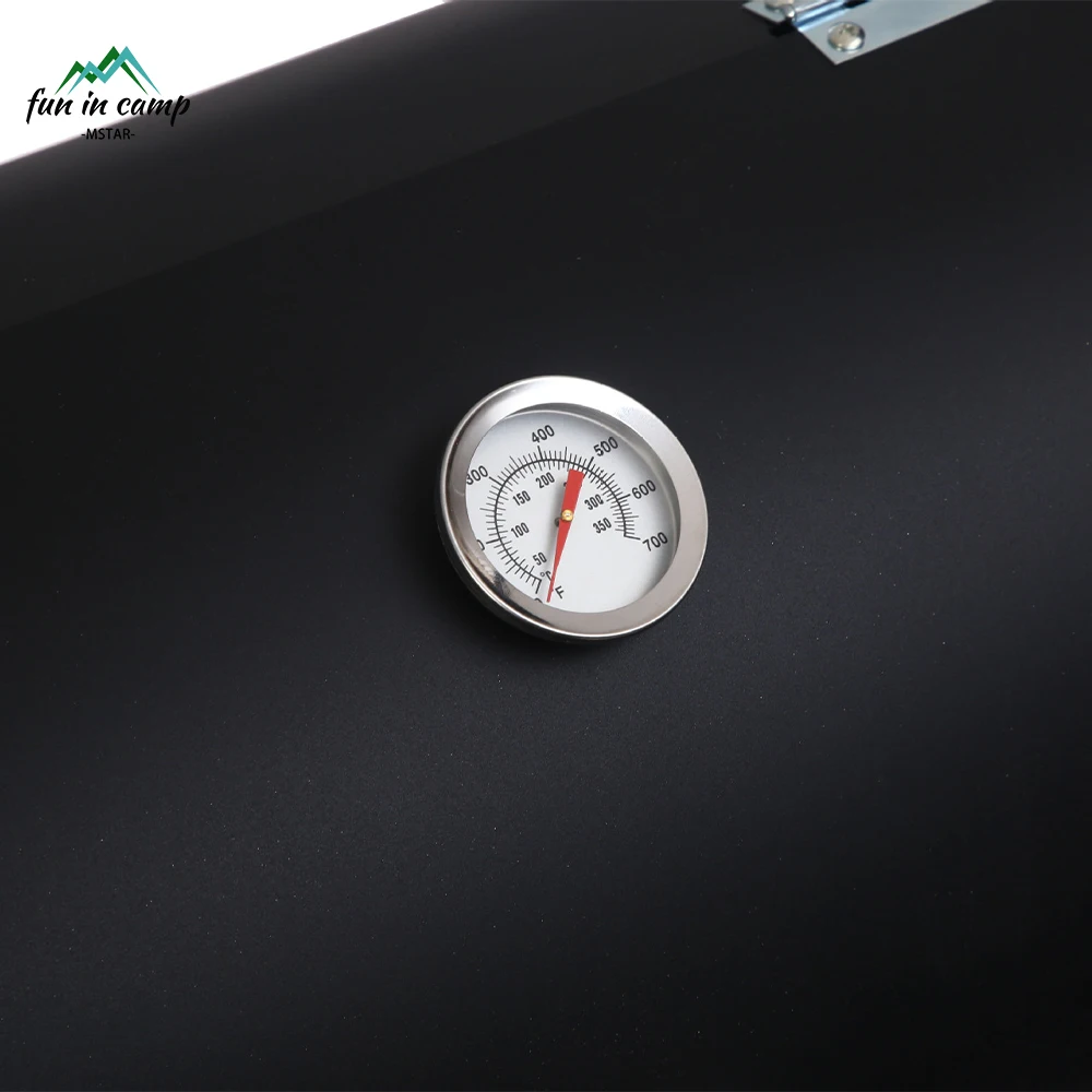 Heavy Duty Large Barrel Charcoal Bbq Smoker Grill