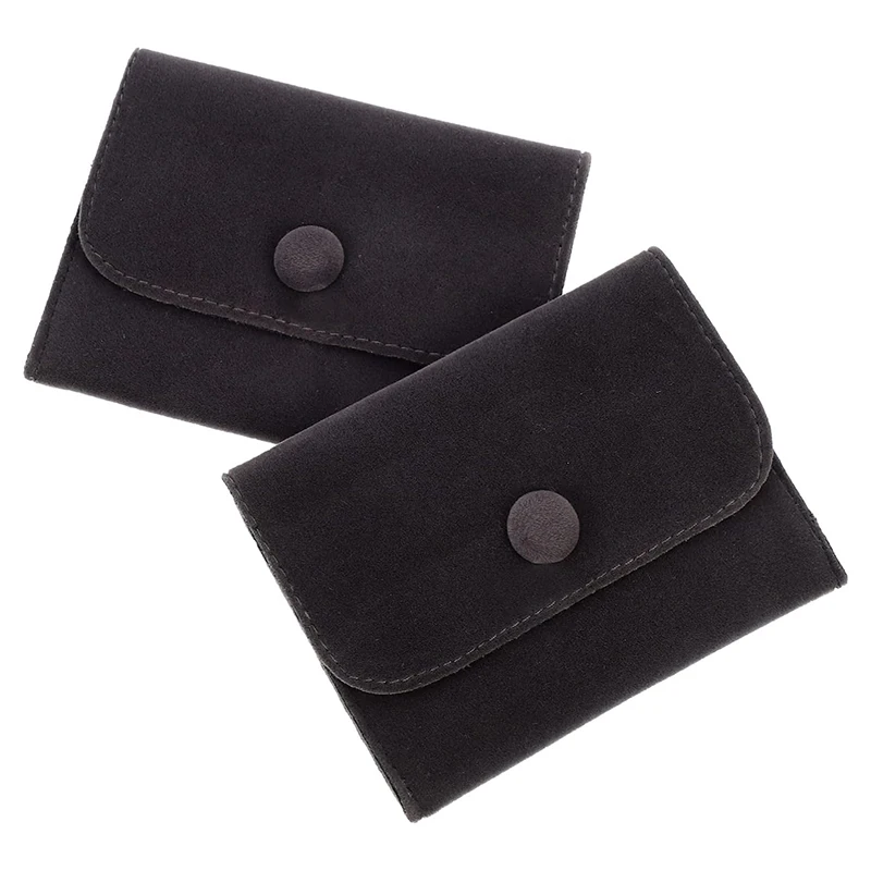 Multi Color & Size Flannel Suede Watch Jewelry Snap Button Bags Microfiber Necklaces Bracelet Rings Storage Pouches