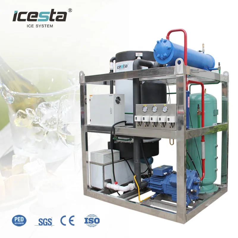 Icesta Hot sale high quality energy-saving 1t 2t 3t 5t tube ice machine in Philippines