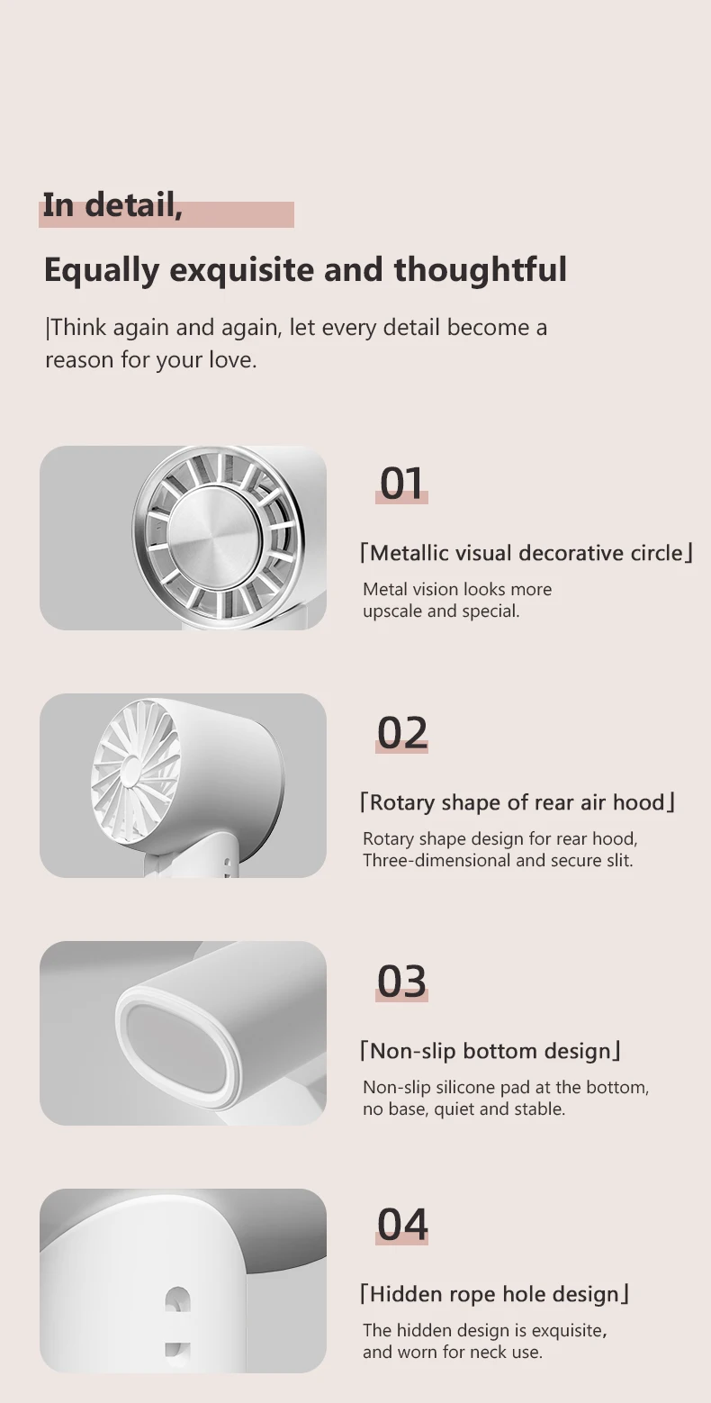 A small handheld fan for foldable, rechargeable, portable semiconductor fast cooling, brushless, and low-noise motors Handy Fan