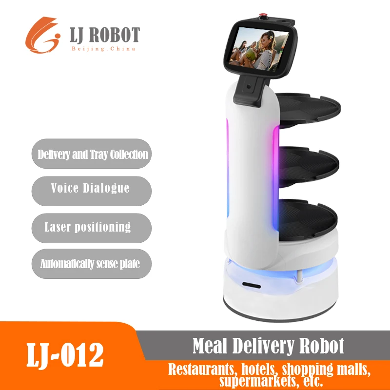Actively avoid obstacles New Style Smart Service Delivery Robot for Restaurant Office
