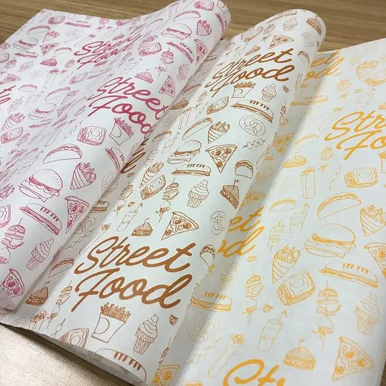 Wrapping Greaseproof Shawarma Food Grade White Coating Paper