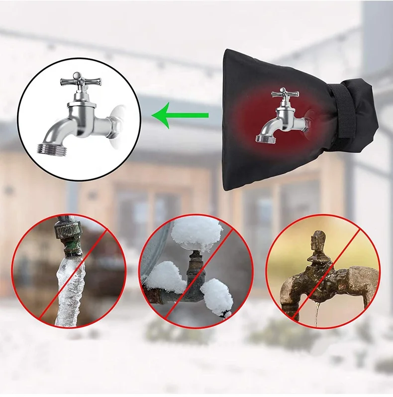 Winter Waterproof Outdoor Faucet Cover Outside Garden Freeze Protection Sock Reusable Tap Protector