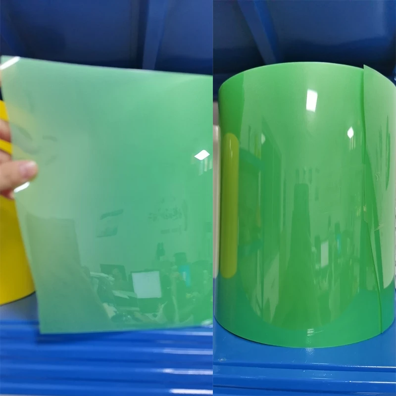China manufacturer High Quality Transparent Green Light TPU Film  TPU surface protective film