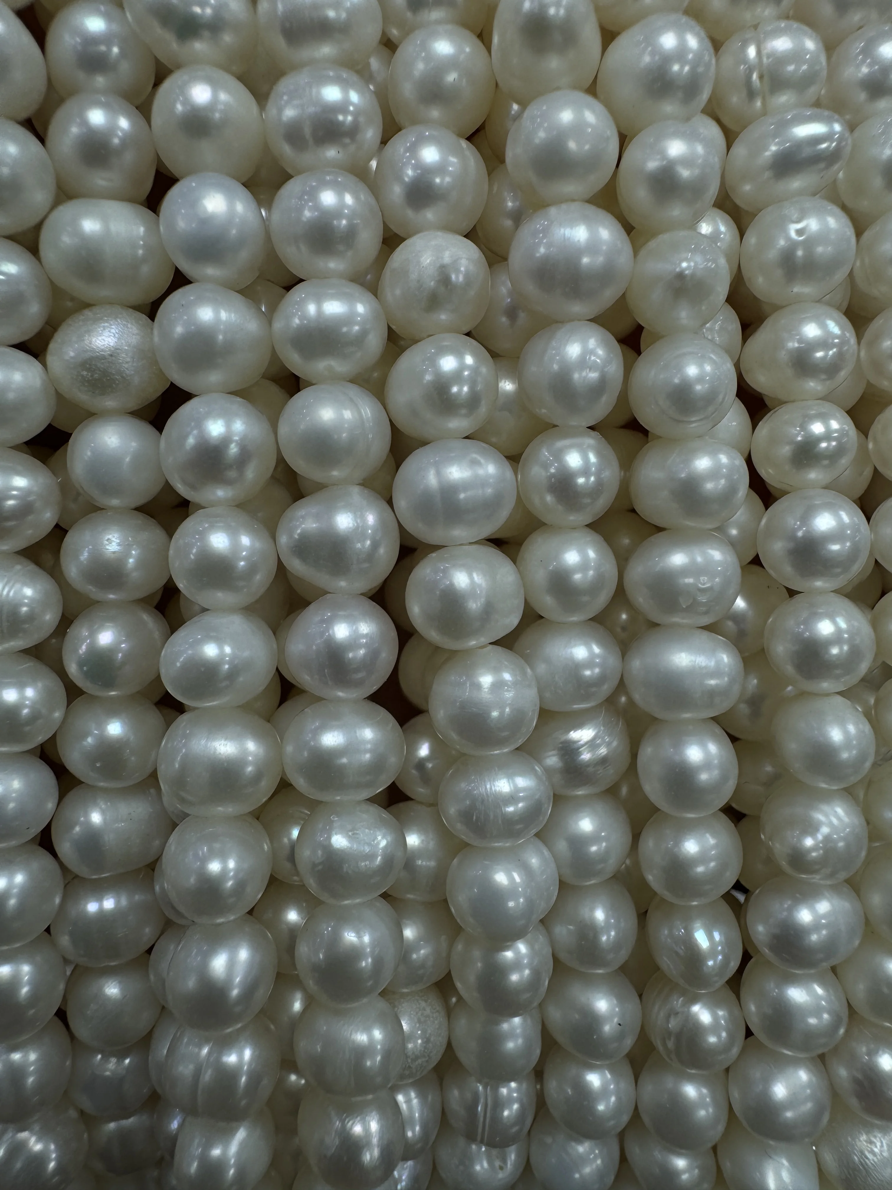 Wholesale Potato Pearl 6-7mm Natural White Cream Color Freshwater Pearl Strands Beads for Fashion necklace bracelet making
