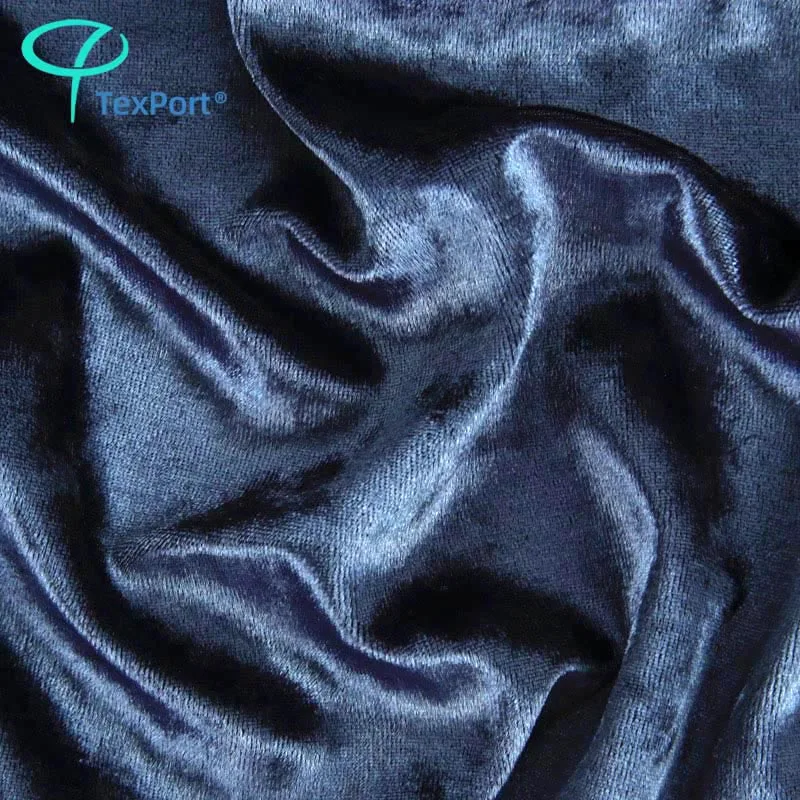 Factory Weft Knit Velour Polyester Spandex 4 Way Stretch Ice Crushed Velvet Fabric For Clothing Sofa Chairs Garment 270GSM