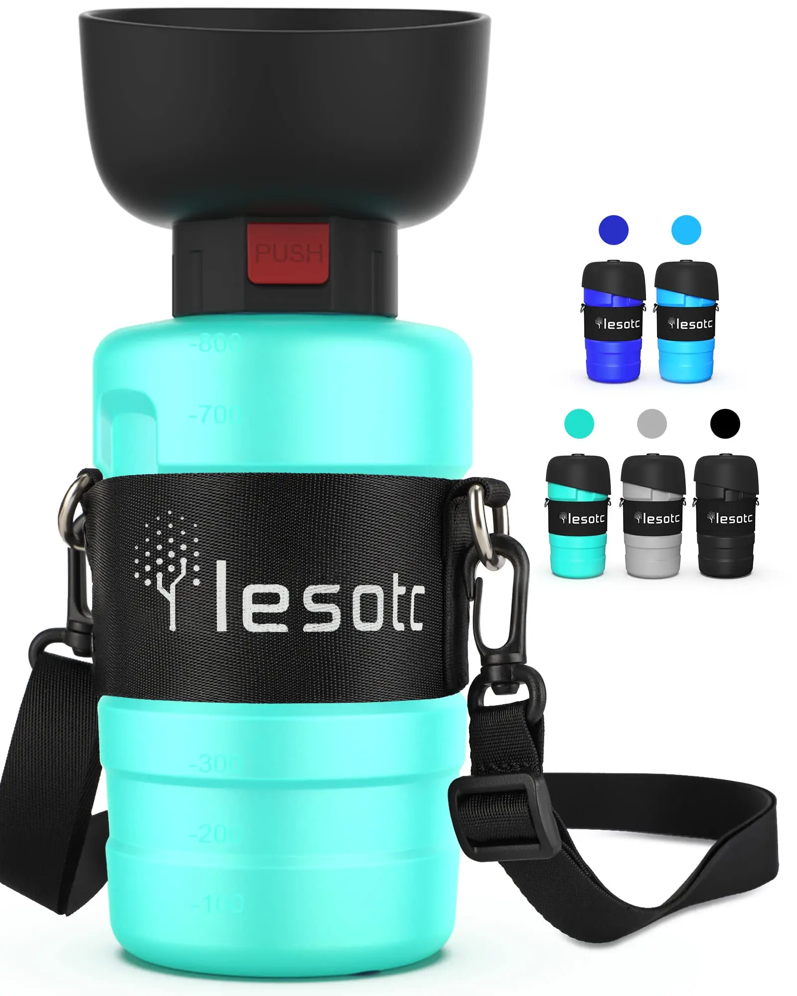 Портативная поилка для собак и кошек Lesotc petnf III 800 мл 28 унций из нержавеющей стали