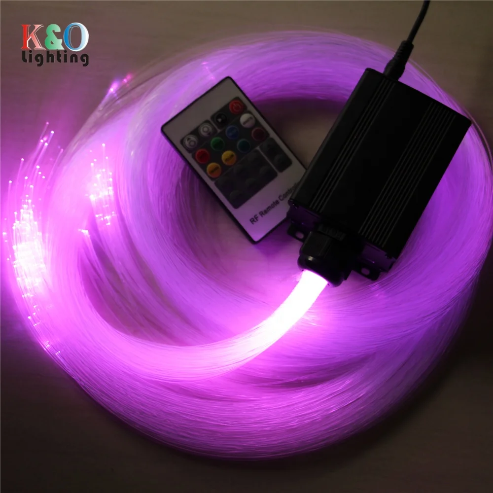 5W car ceiling decoration dimmable starry sky star RGB color LED fiber optic lighting kit