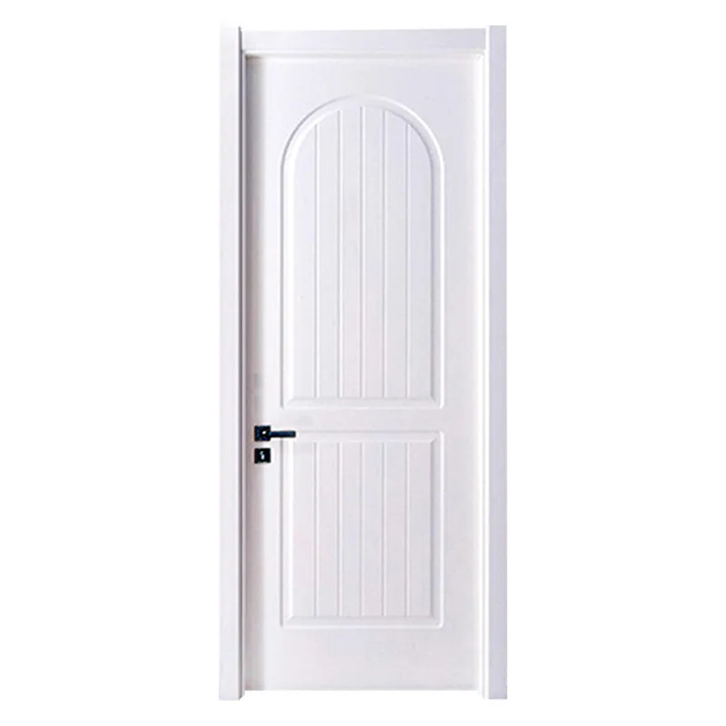 Custom French solid wood paint door Environmental protection bedroom room door oak flat carved door