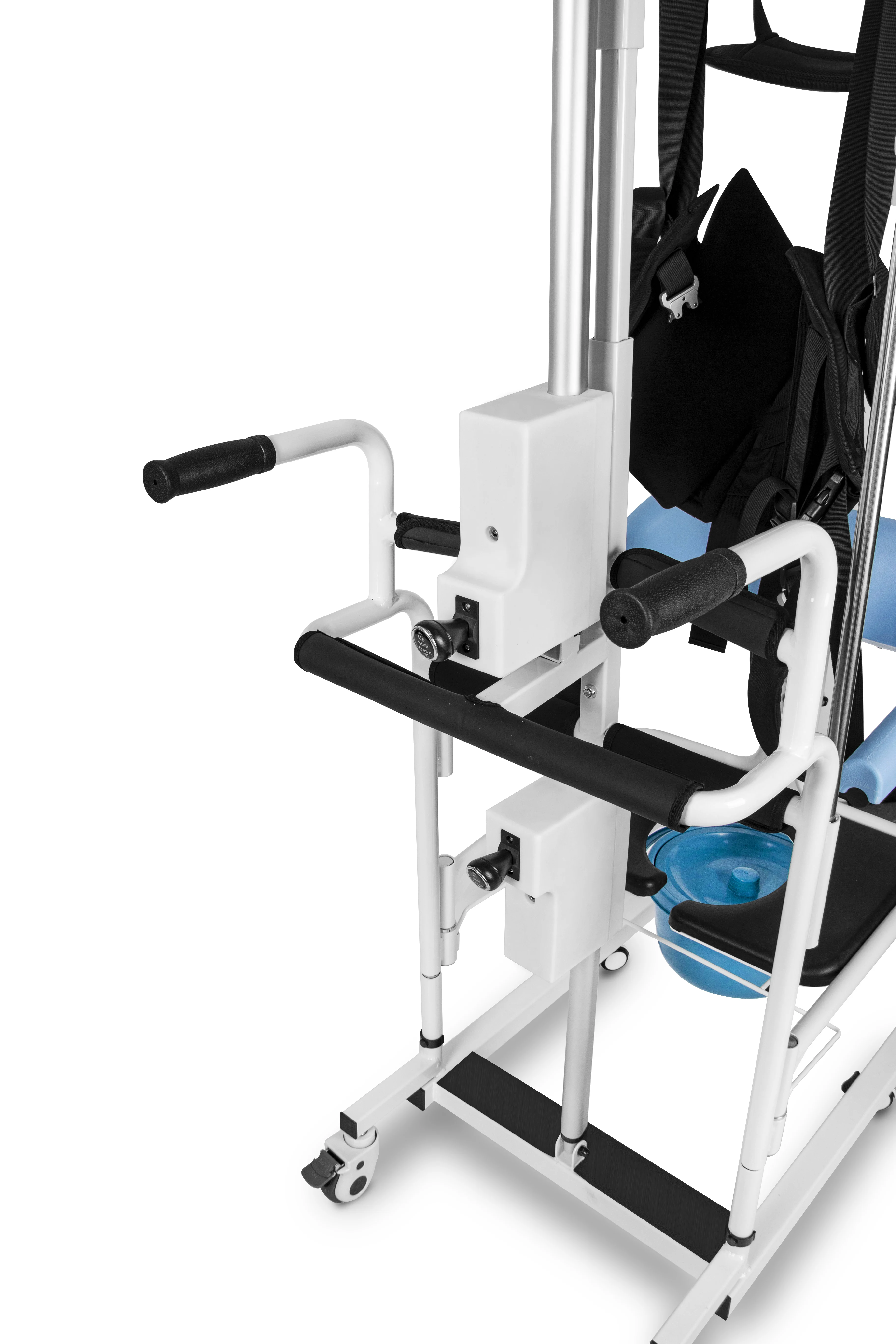 Commode Toilet Bath Chair with wheels Disabled Elderly Moving Wheelchair