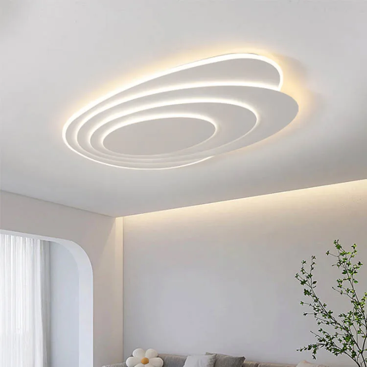 Modern Intelligence LED Ceiling Light Surface Mounted Home Decoration Acrylic Cover Iron Base Induction Lamps Living Room