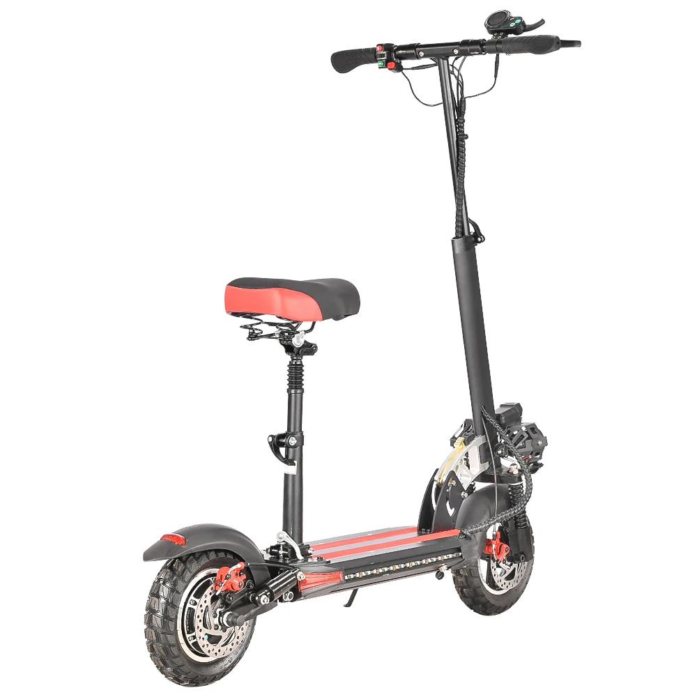 China Foldable Electric Folding E Scooter With Seats 2 Wheels Off Road Fat Tire Scooter For Sale