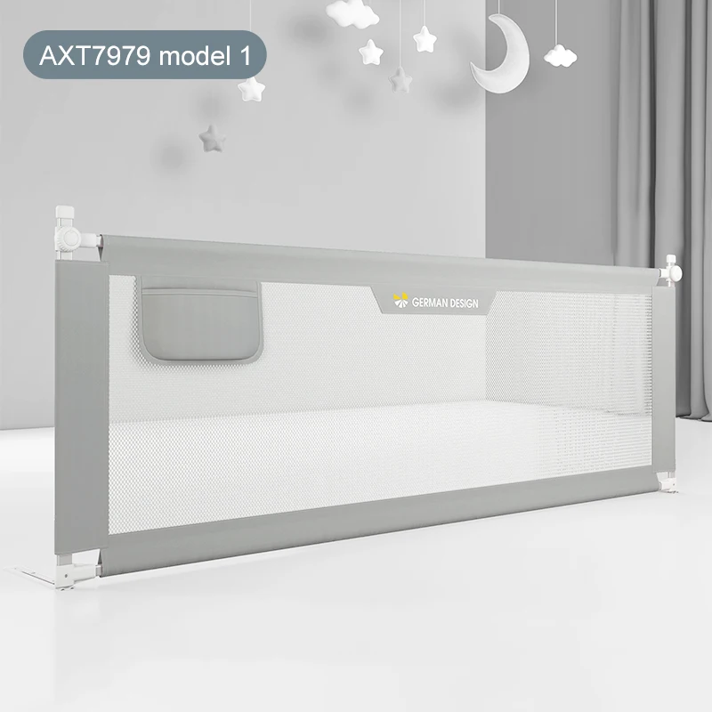 100cm height adjustable folding mesh bed rail kids safe bed fence cheap 200 cm bed rail bumper