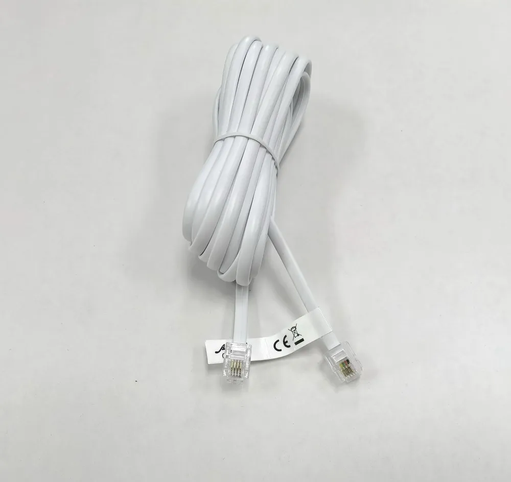 Flat Telephone 6P4C cable RJ11 cord line 5M 4 core 28AWG wire with BC conductor