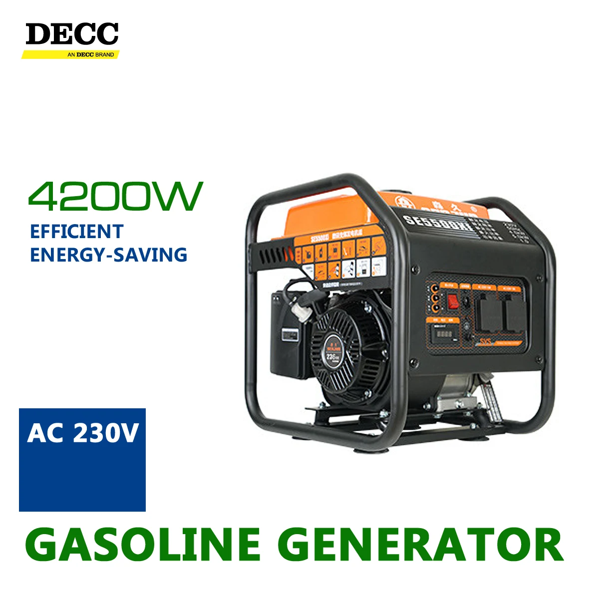 4200W 220V  212cc  Hand pulled start outdoor travel motor home generator