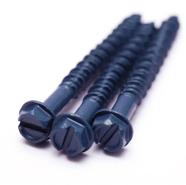 steel slotted hex washer head blue masonry tapcon concrete screw