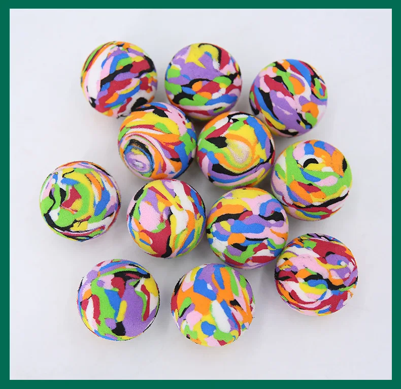 Eco-friendly high elastic mixed color eva foam ball interactive toy Golf color eva indoor ball beginner practice training ball