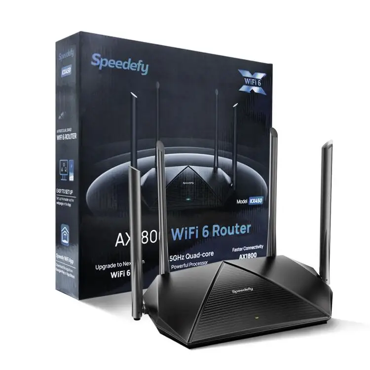 2023 wifi 6 router high speed Quad-core 2.4g & 5ghz wifi router dual band ax1800