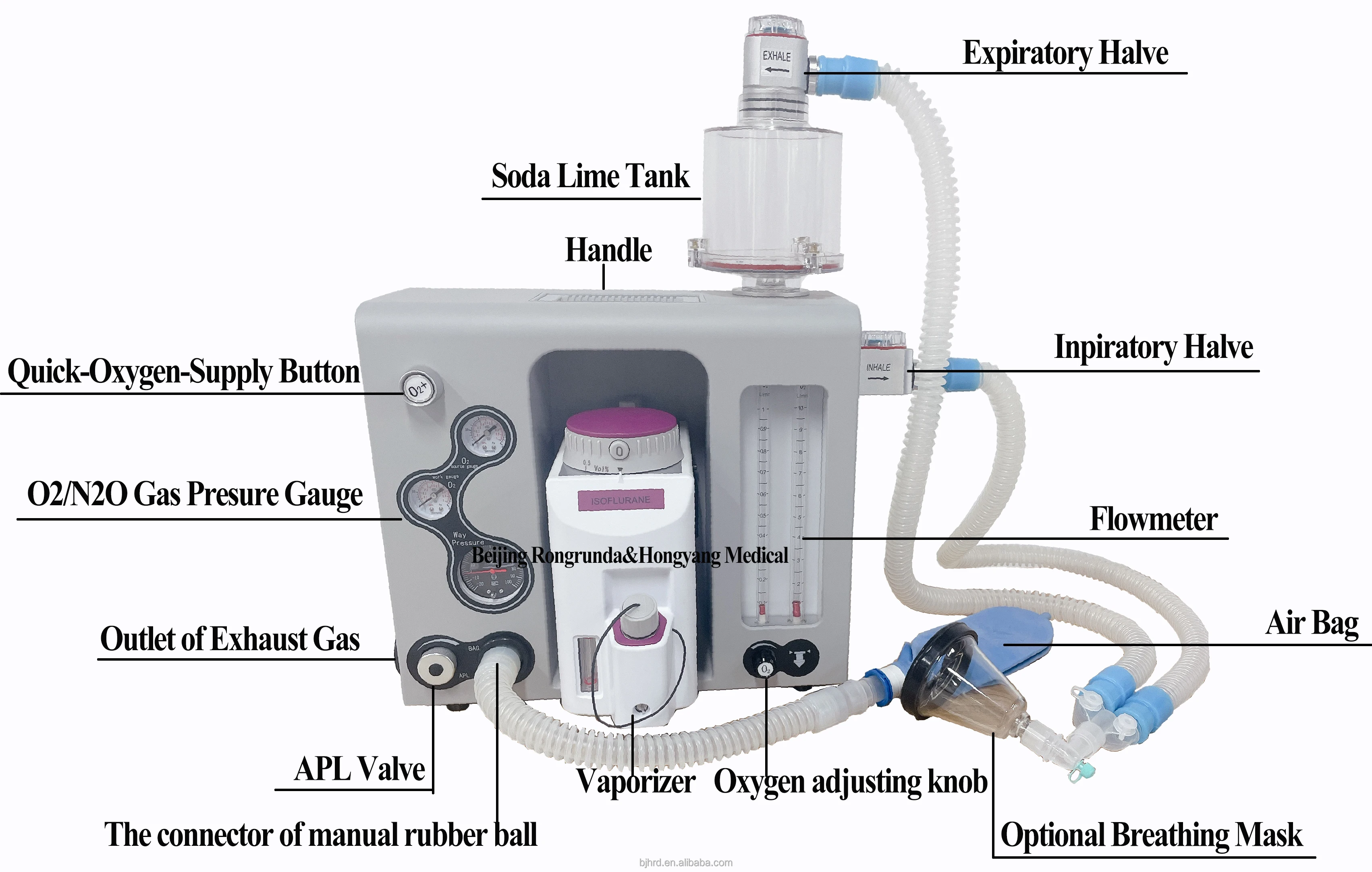 Portable Anesthesia Machine Electric Driven Veterinary anesthesia machine for Vet