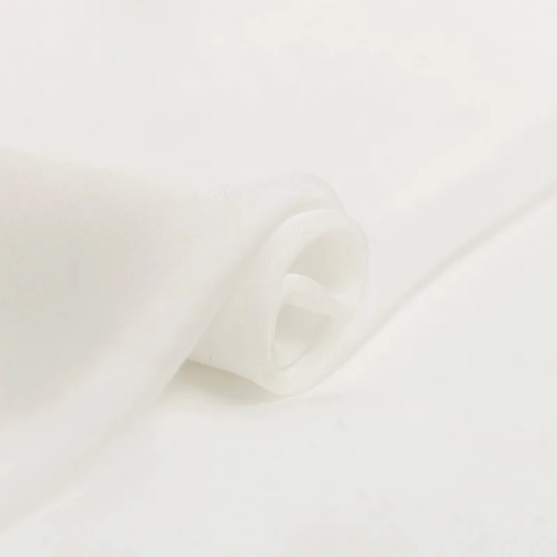 ivory white silk fabric 5mm silk chiffon georgette 140cm width NO.26 color for silk scarf
