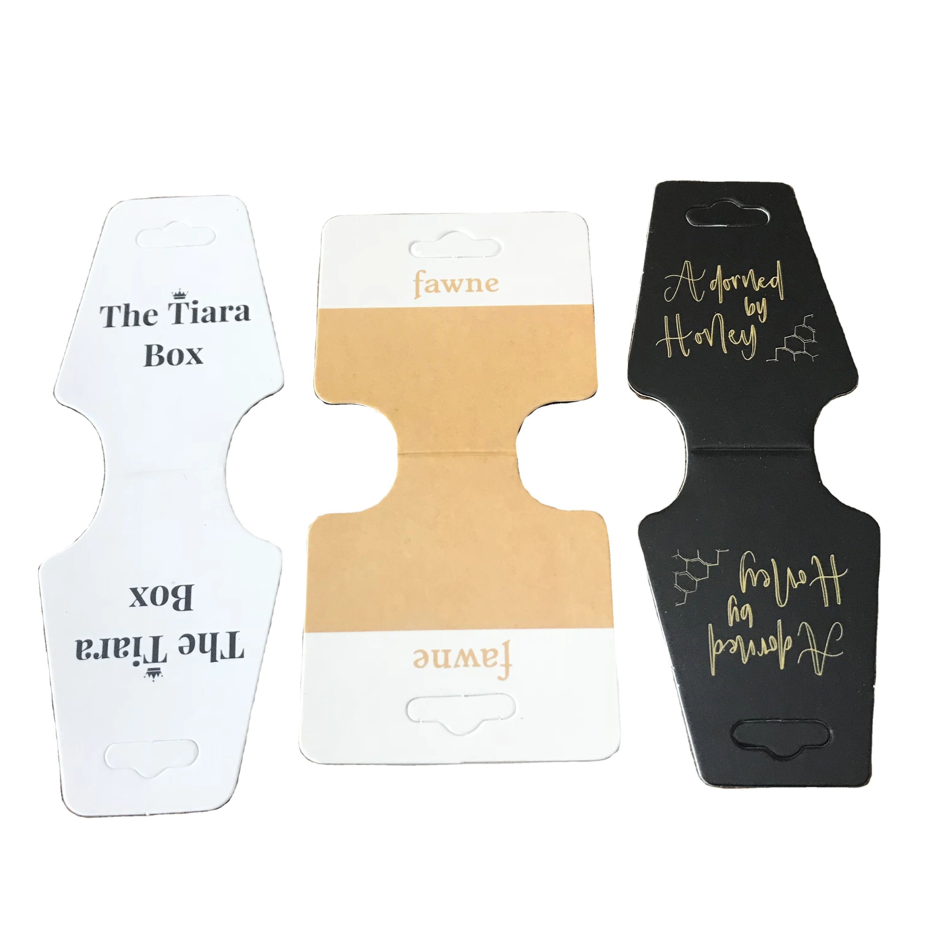 Guangzhou customized The new color folding jewelry tag, necklace label, earring swing  hang tag