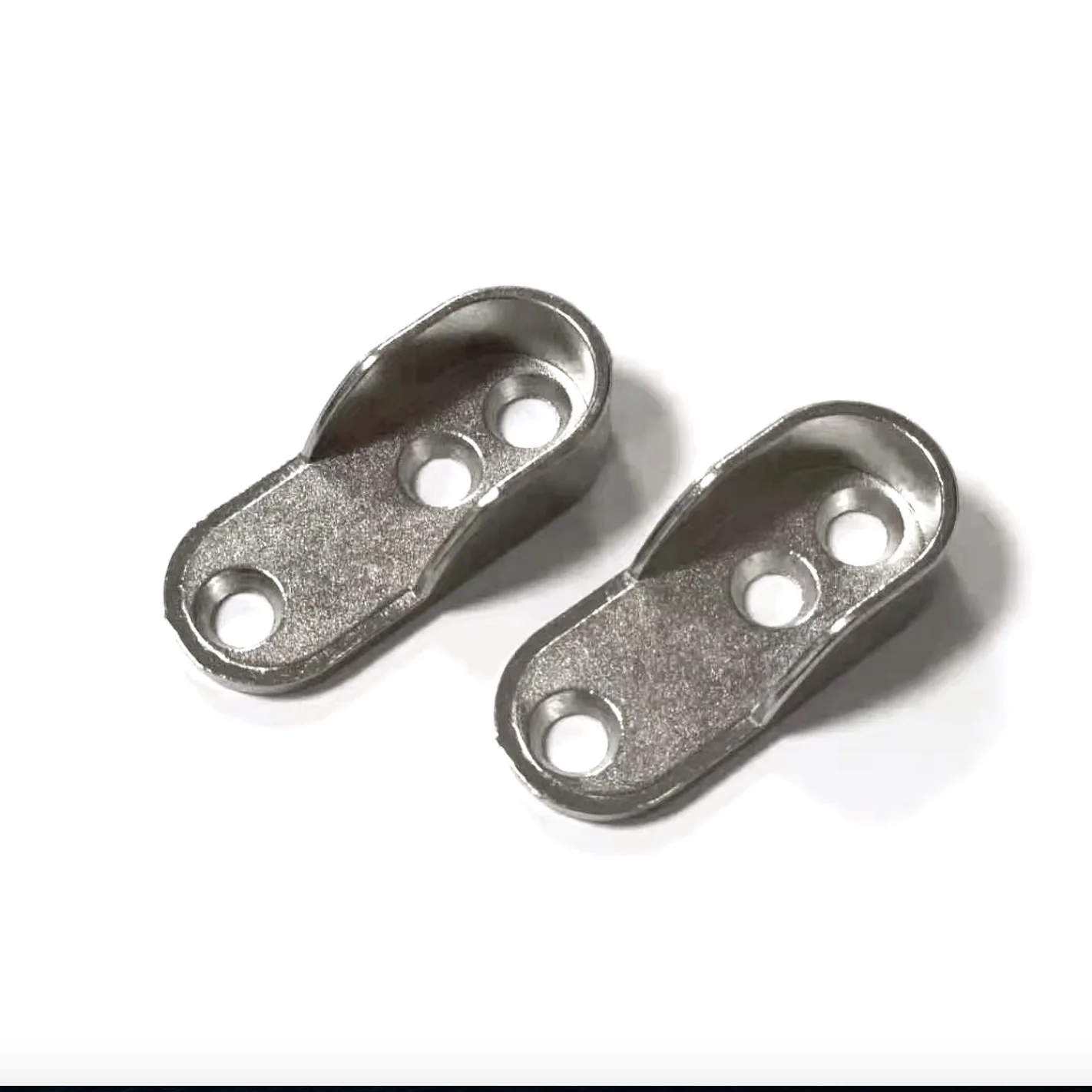 Wholesale Zinc Alloy Oval Closet Rod End Supports Furniture Wardrobe Hanging Holders Flange Tube Support