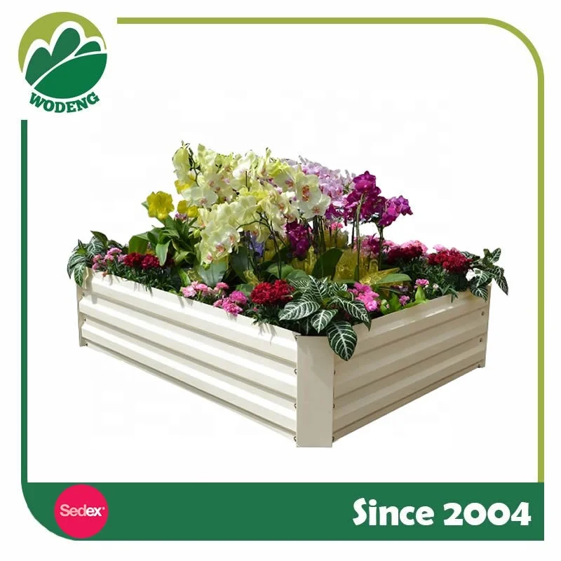 Galvanized Raised Garden Bed Roof Garden Planter Vegetables Planter Metal Raised Garden Bed