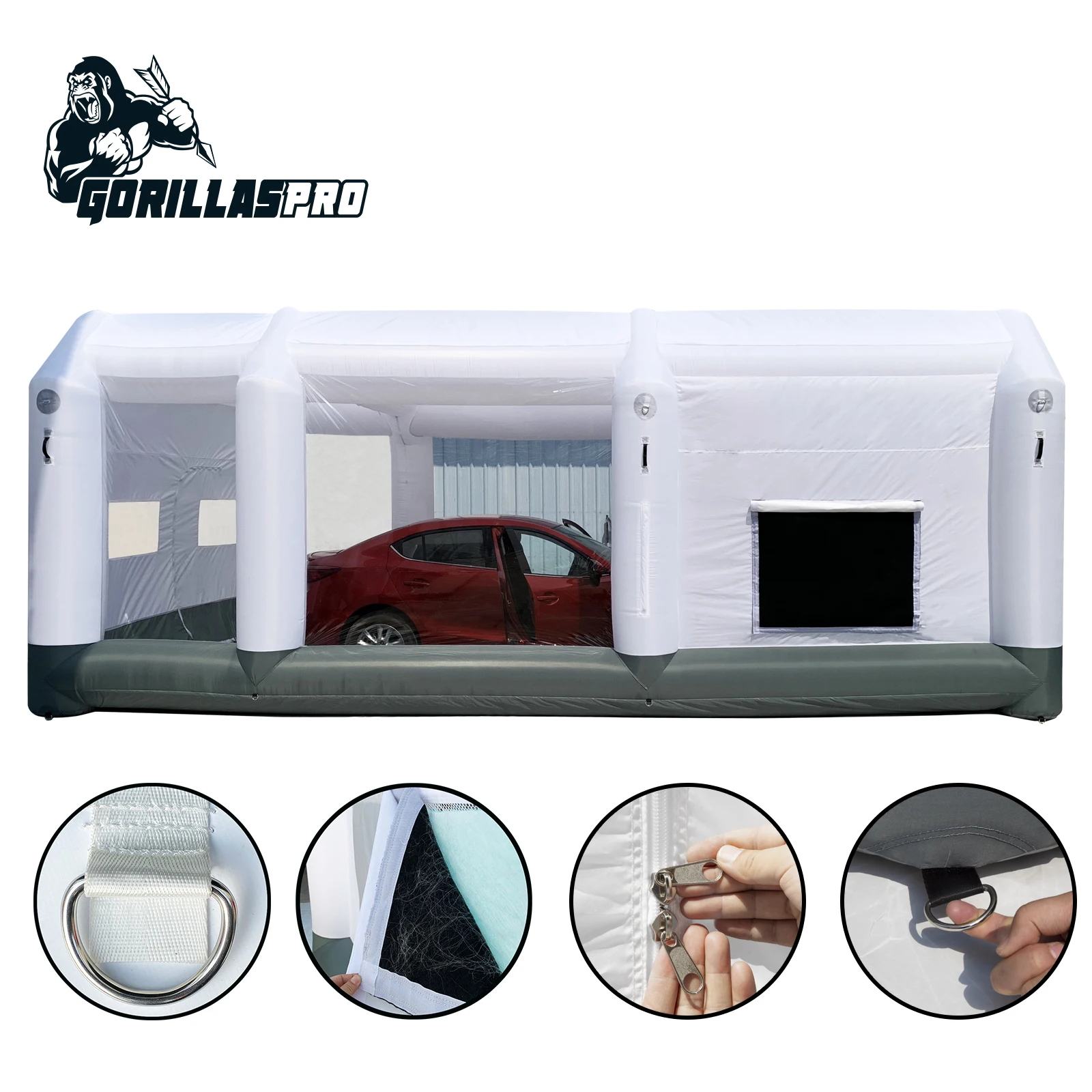 GORILLASPRO Custom Mobile Inflatable Automotive Spray Paint Booth Car Paint