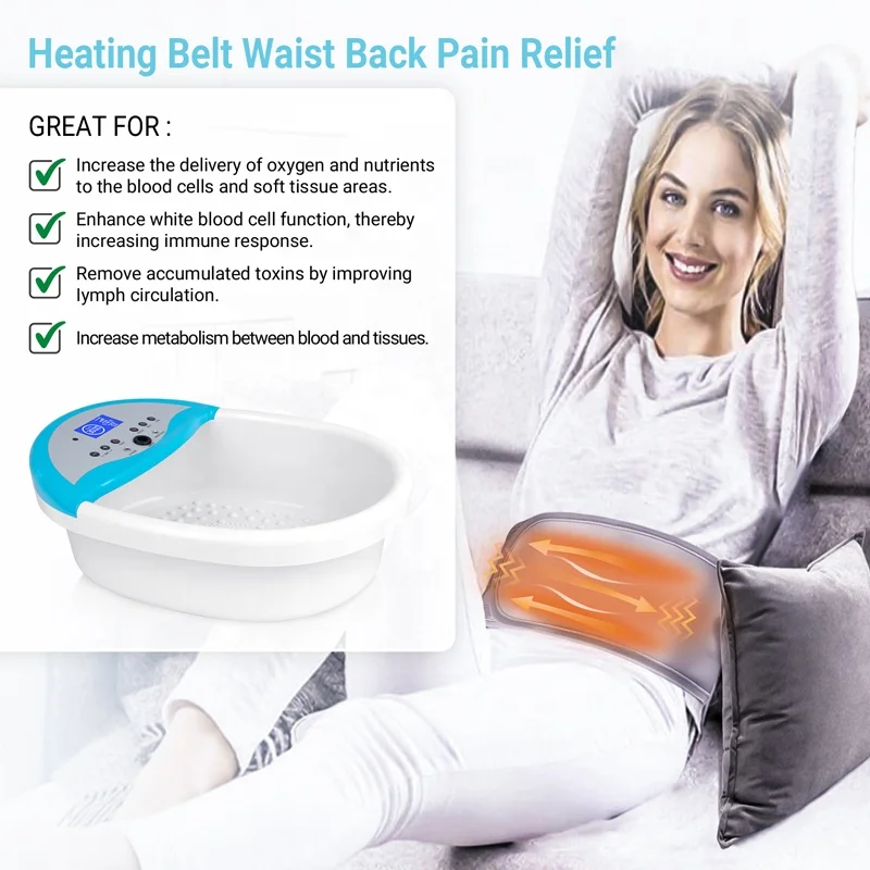 Multi-function Ionic Foot Bath Detox Machine Ion Cleanse Detox with Heating Waist Belt and Electrode Massage