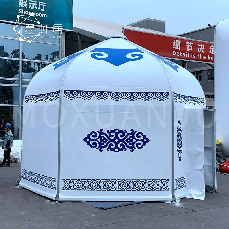 5M Mobile luxury Ger Glamping Hotel House Tents for Party Activities No Center Pole