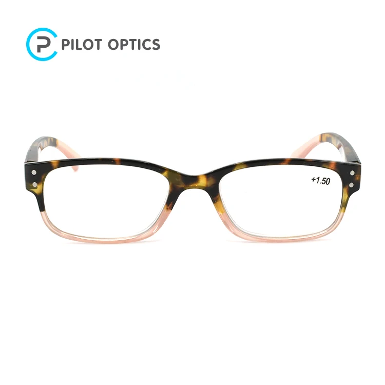 Pilot optics 2022 retro cheap price PC square colourful dollar reading glasses