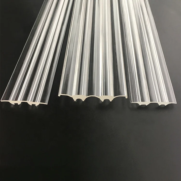 Factory Price Plastic Extrusion Craft Illumination Optical Clear Acrylic PMMA LED Linear Light Strip Lens Lampshade
