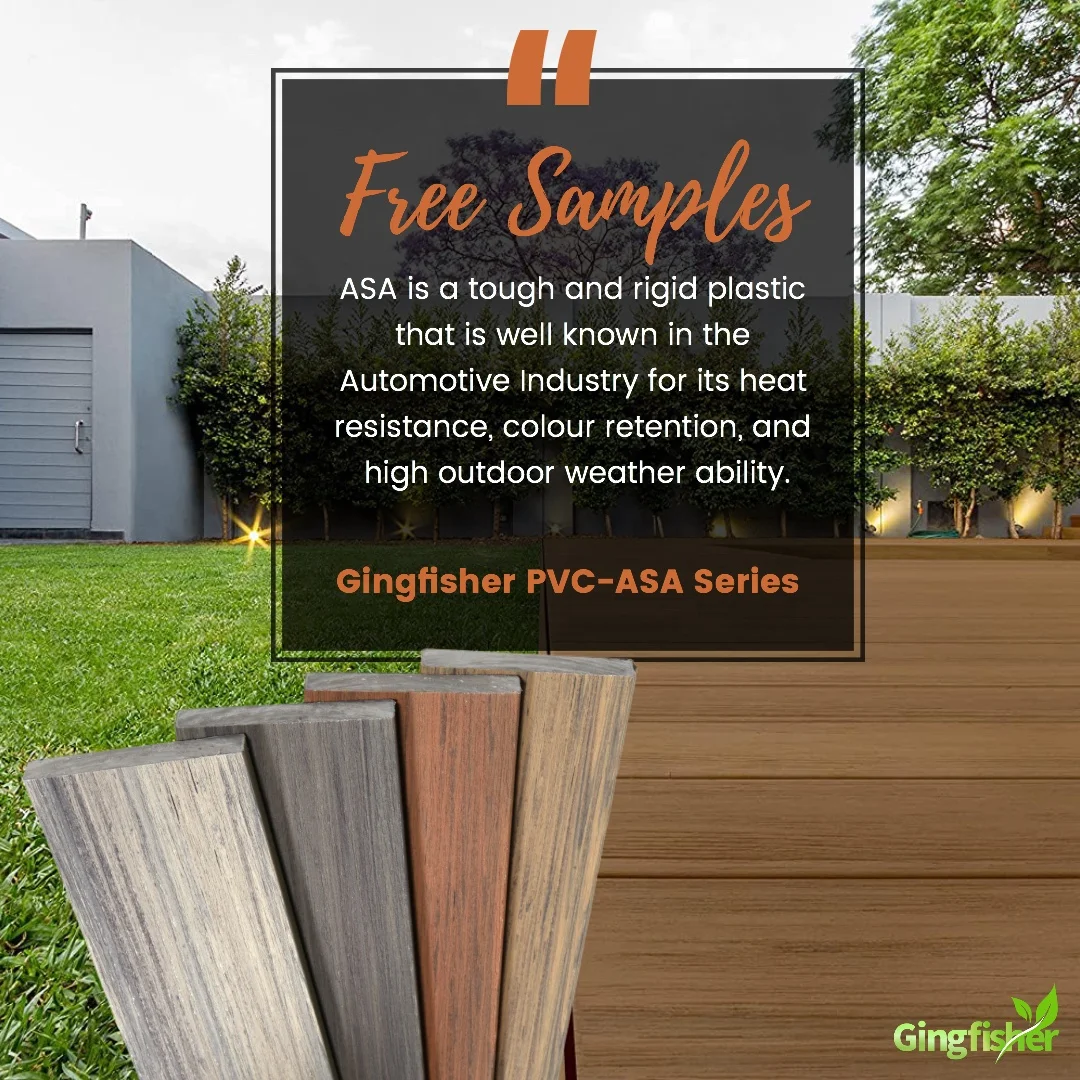ASA Decking The Third Generation of Decking Premium Co-extrusion PVC ASA Decking Board Capstock
