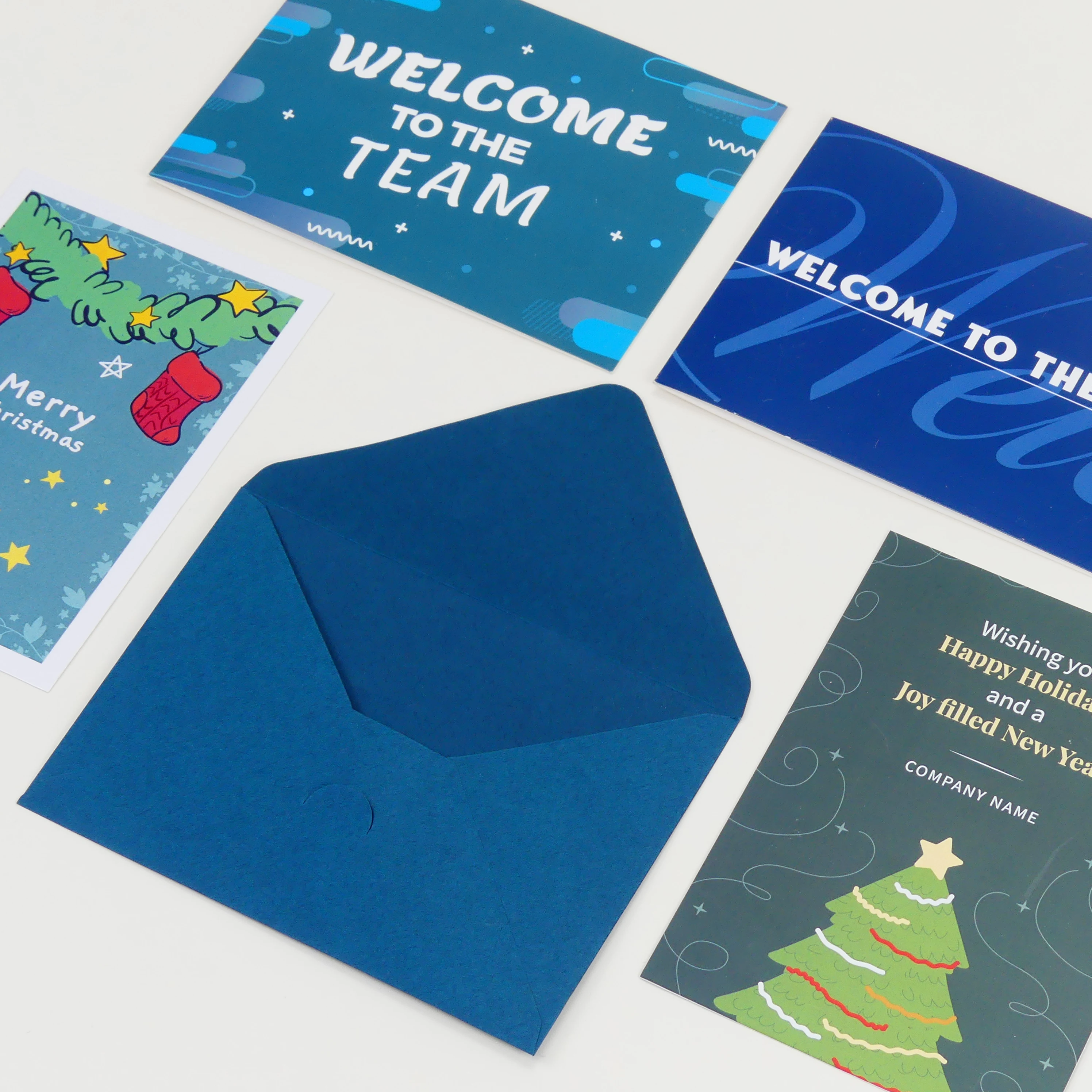 Wholesale Customized personalized design paper card printing thank you cards with envelope