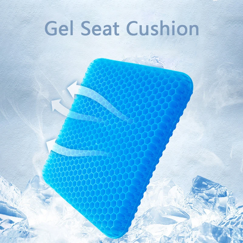 Factory Customized Honeycomb Gel Seat Cushion Car Office Home Cooling Breathable Office Chair TPE Gel Seat Cushion