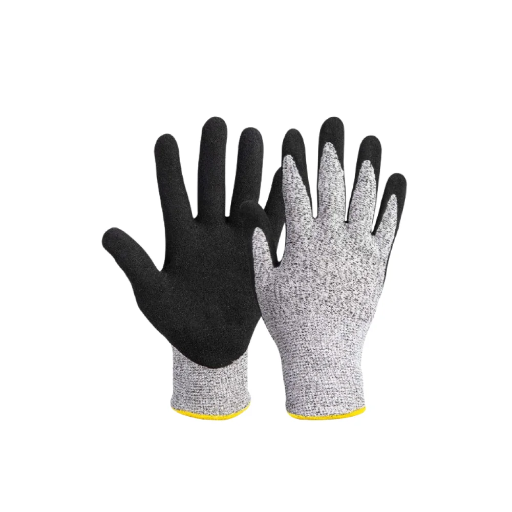 Tough & Breathable Level 5 Heat-Resistan Pu Coated 4 Pcs (M L) Cut Resistant Safety Work Gloves Kevlar