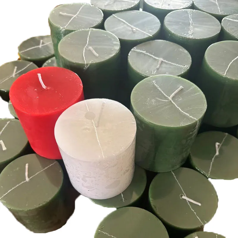 High quality  paraffin wax candles custom multi scents and color pillar smokeless candles for wedding Birthday