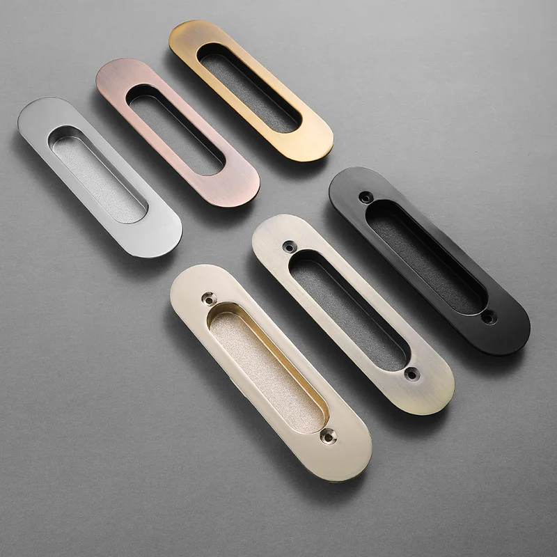 New design flush recessed kitchen cabinet handle hidden pull sliding door handle