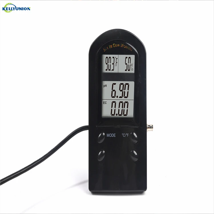 High Precision Easy to Read  PH EC TDS CF Temp RH  Monitor  Water Quality Monitor Lab  Hydroponic  Fish Tank Pond