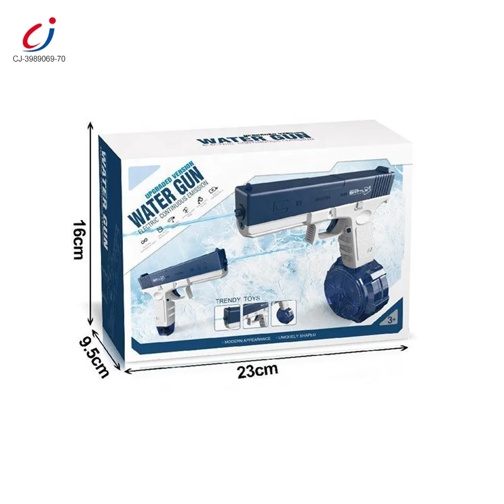 Chengji amazon hot selling summer toys unisex high pressure automatic shooting plastic electric water gun boys