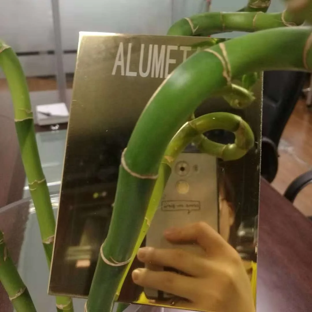 Construction Building Material Grey Black Gold Color mirror alucobond Aluminum Composite panel Cladding Wall Acm Acp Sheet 4mm