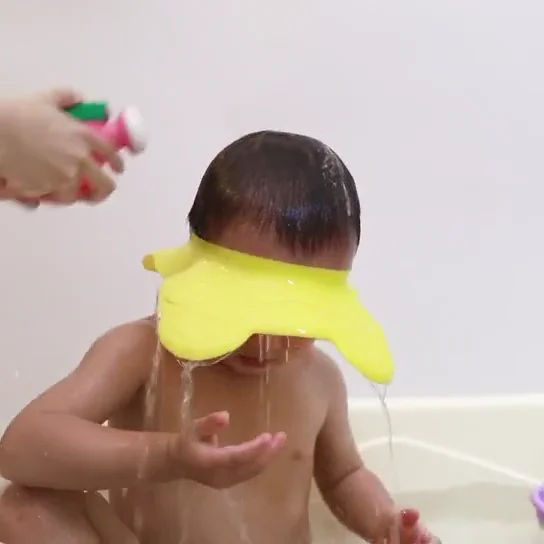 Безопасное вспомогательное устройство для малыша от шампуня во время купания защита мягкая шапочка для душа шапка для мытья волос Щит для детей 100% силиконового материала