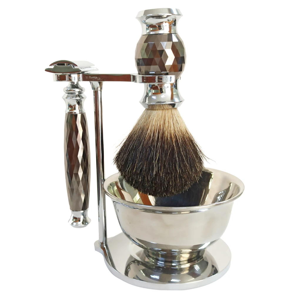 New Design Shaving set Personalized Best Diamond Pattern Bling Makeup Shaving Kit for Men